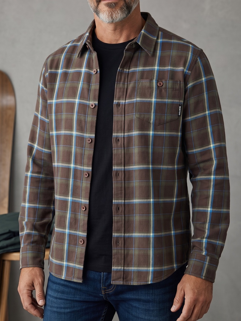 Burton Snowboards DRYRIDE Plaid Men's Flannel Shirt Outdoor Gorpcore Layer NWOT